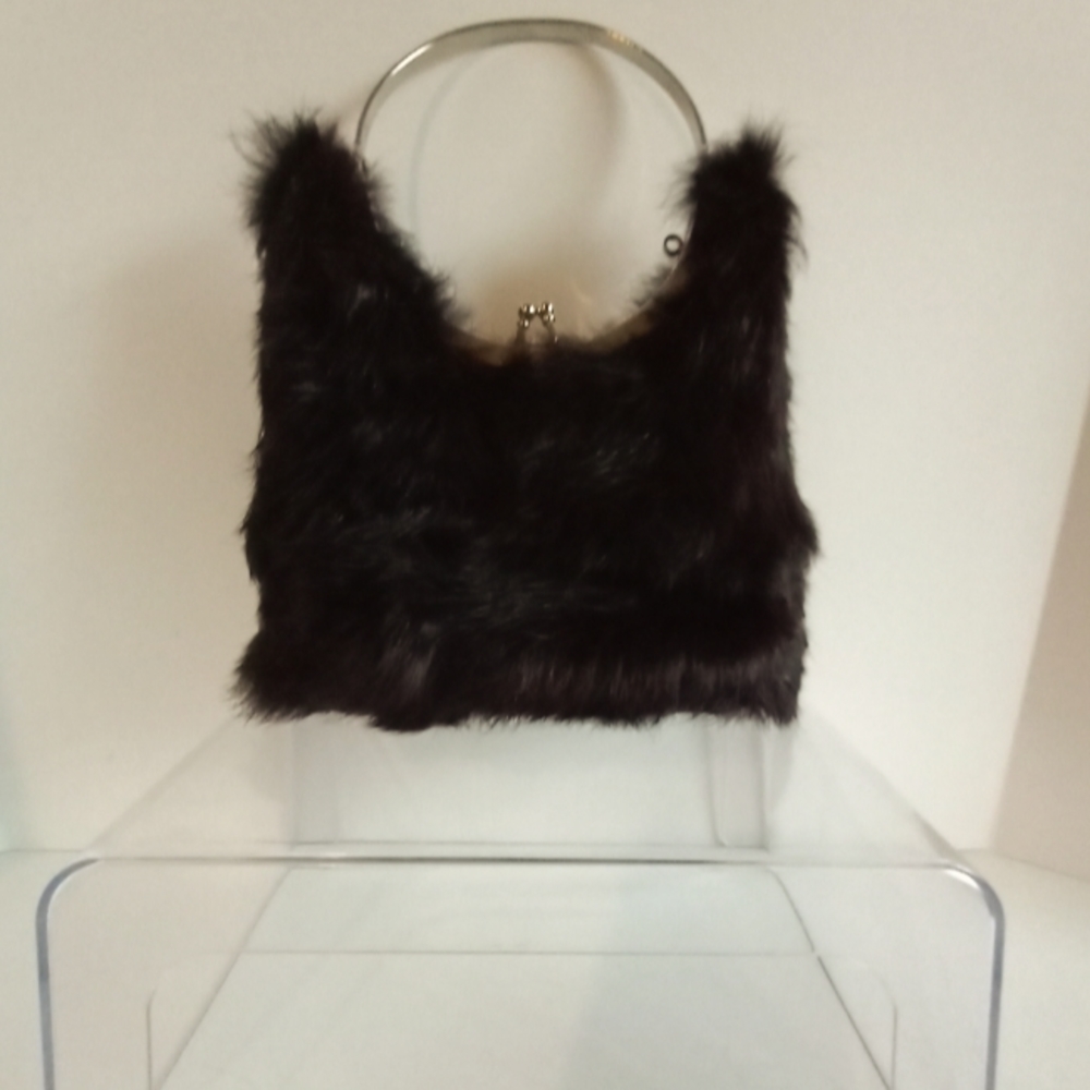 Women's Novelty Brown Faux Fur Bag
